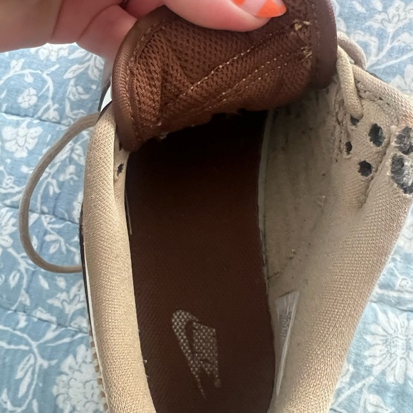 Nike Brown and White Sneakers with Classic Design and Breathable Upper - Picture 4 of 7